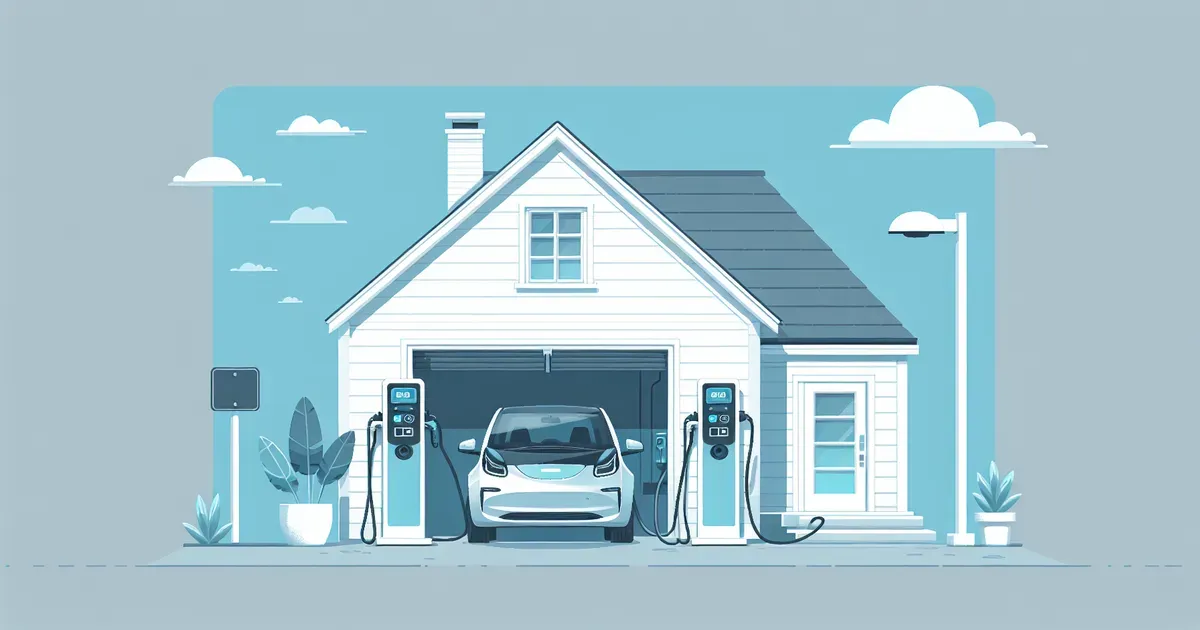 Garage condominiale con colonnine di ricarica per veicoli elettrici installate