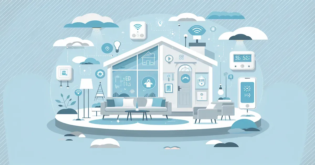 Ambiente domestico con illuminazione LED intelligente e sensori di presenza