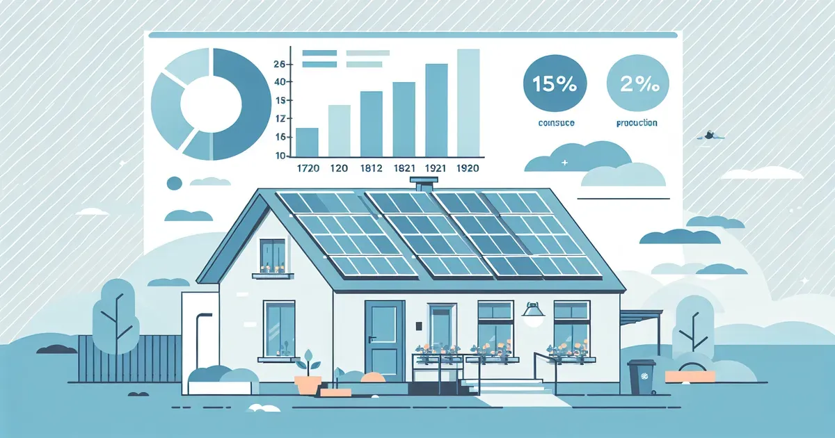 Grafico del profilo di consumo energetico domestico sovrapposto alla produzione fotovoltaica